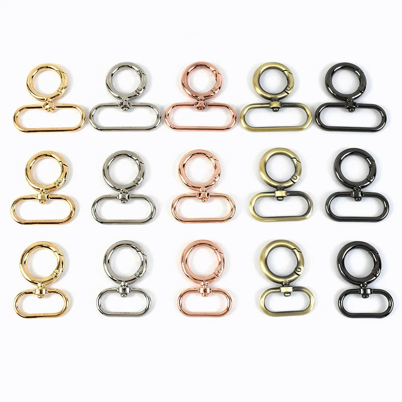 Deepeel BF062 15-38mm Handbag Hardware Accessories Oval Tail Open Spring Clasp Bag Strap Hook Buckle