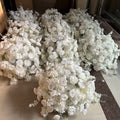 White Silk Kissing Ball Flower for Wedding Table Decorative Centerpiece Flower Ball Crystal Centerpiece Balloons Decoration