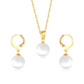 Ball Zircon Note Jewelry Set Stainless Steel Jewelry Women Earrings and Pendant Statement Gold Jewelry Sets