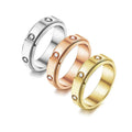 High Quality Jewelry for Men Women Couple Stainless Steel Classic Zirconia Love Spinner Fidget Anxiety Ring Gold Plated