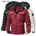 EU Size Men's Polyester Parka Jacket Windproof Outdoor Fur Lined Puffer Parka Jacket for Men Winter Coat Parkas Das Mulheres