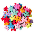 Promotion Kawaii Cartoon Stuffed & Plush Keychains Toys Happy Face Star Shaped Soft Plushie Mini Star Keychain for Claw Machine