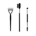 3PCS Angled Eyebrow Brush Makeup Grooming Tool Stainless Steel Mascara Comb for Eyelash
