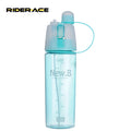 RIDERACE 600ML Creative Spray Riding Bike Fishing Sport Water Bottle Newest Design Plastic Water Bottle for Outdoor Cycling