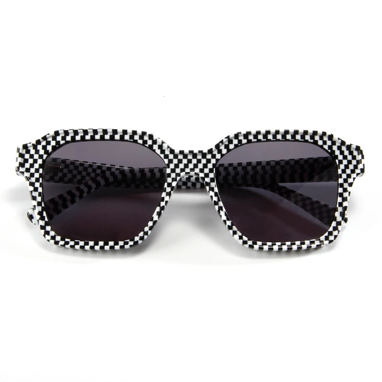2025 Retro CR39 High Quality Hand Made Big Square Transparent Spice Brown Lenses Acetate Sunglasses for Women and Men