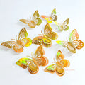 Cake Decorating Supplies 3D Artificial Gold Silver Paper butterfly for Birthday Wedding Festival Cake Decoration Cake Topper