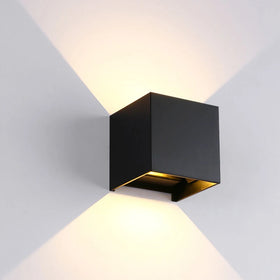 12W LED Cube Wall Light Outdoor up and Down Lighting Aluminum Garden Decoration Wall Sconce Adjustment LED Wall Lamp