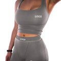 Women's Two Piece Skinny Fit Solid Casual for Wear Set