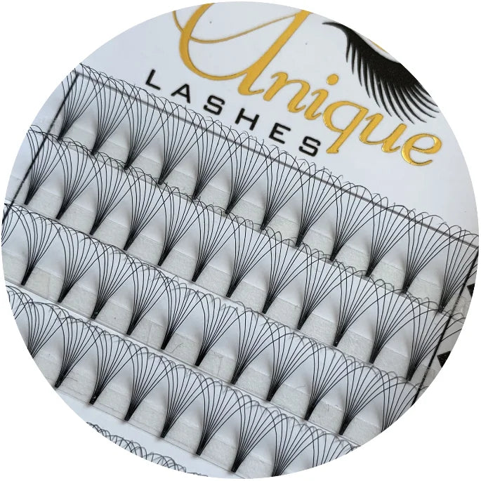 Soft Eyelash Extensions 8d 9d 10d 20d Russian Premade Fans Short Stem 8D D Curl Premade Fan Lashes