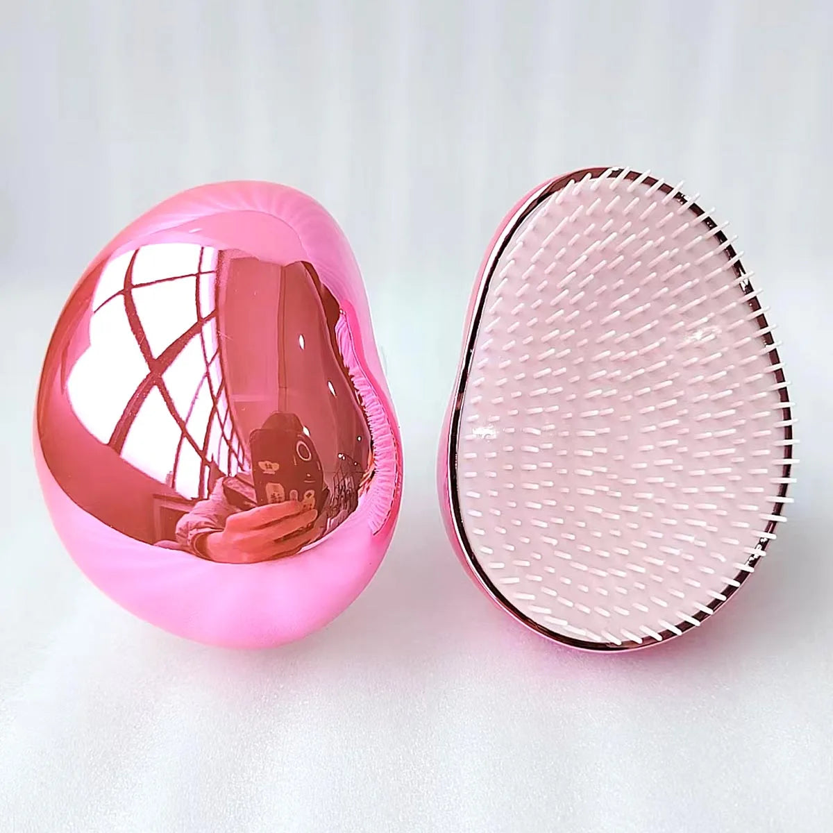 Electric Detangling Brush for Black Natural Hair-Compact Cushion Design Salon Hair Styling Tool with Nylon Brush