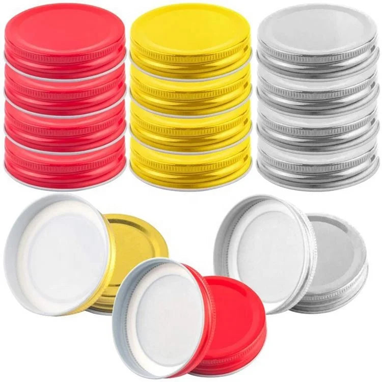 Wholesale Mason Jar Lid Closure 70mm 86mm Rose Gold Screw Metal Tinplate Caps for Mason Jars MegaBDM