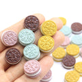 Jewelry DIY Decoration 3D Resin Biscuit Miniature Simulation Food Ice Cookies Dessert Statue Figurines Doll House Gifts