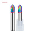 CHENGZHEN HRC55 60/90/120 Degree Chamfer End Mill - High Precision â‰¤0.005mm AlTiN Coated CNC Tool RoHS Certified