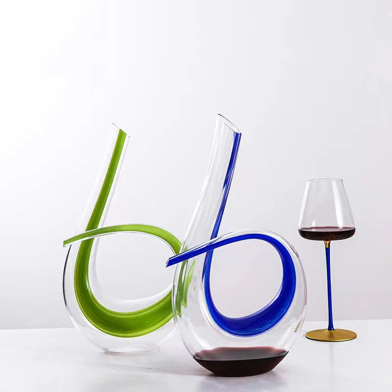 Stocked 1100ml  High Quality Thick Clear Handmade Glassware Liquor Glass Red Wine Decanter