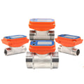 Stainless Steel Digital Display Flowmeter Water Sensor for Farm/Garden Irrigation Dry Battery Power Supply Water Valve