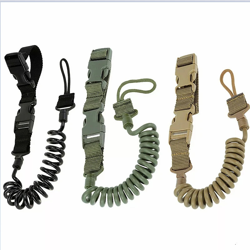 Shooting Hunting Accessories Telescopic Sling Bungee Tactical Secure Lanyard Spring Hand Sling