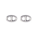 Vintage Simple Fashion S925 Sterling Silver Mini Hollow Geometric Shape Stud Earrings for Women Girls