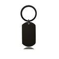 Personalized Blank Engraved Logo Message ID Custom Cheap Wholesale Stainless Steel Military Tag Keychain Bag Car Key Holder