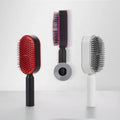 Custom LOGO Manual 3D Air Cushion Women's Hairbrush Massage Hair Brush Detangling Comb Quick Self Cleaning Hair Brush with Base