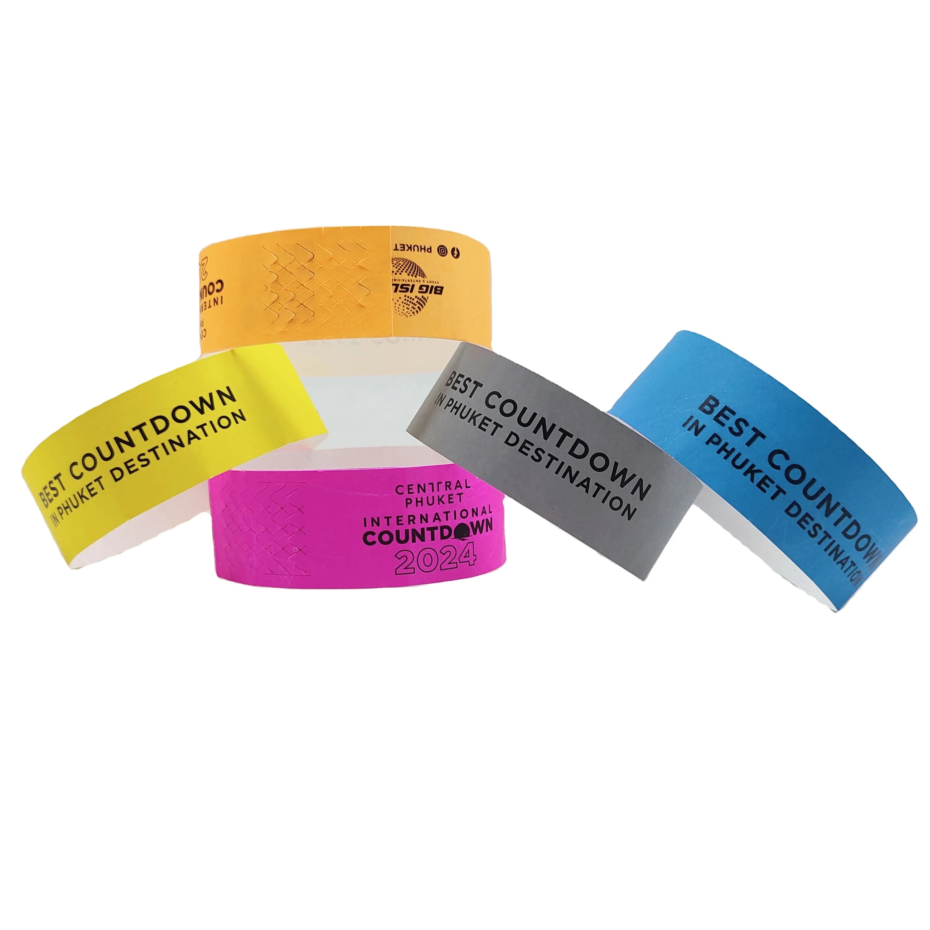 Promotional Gifts Custom Disposable Paper WristbandWaterproof Tyvek Bracelets for Party
