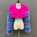 Wholesale High Quality Women Real Fox Fur Coat Natural Fur Crop Length Fur Coat