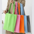 Wholesale Organic Cotton Canvas Tote Bag Medium Size Custom Logo Printed Eco-Friendly Reusable Grocery Shopping Bags
