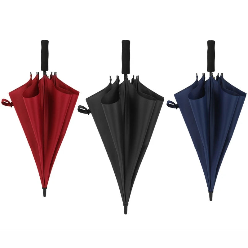 Custom Nylon Golf Umbrella Minimalist Design Logo Printing Windproof Straight Style for Adults Outdoor Travel Use Semi-Automatic