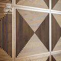 MUMU Exterior Wooden Art Wainscot Wood Strips Slat Wall Cladding Indoor Wall Panels for House