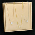 Wholesale Light Luxury Non Fading Stainless Steel Collarbone Chain Premium 6 Claw Diamond Pendant Necklace Gifts for Women