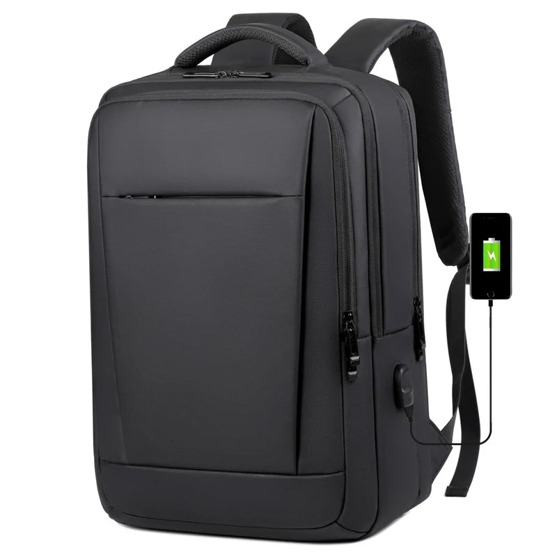 Wholesale OEM Factory Waterproof Leather 15.6 Inch Men's School Student Casual Sport Travel Business USB Laptop Bag Backpacks
