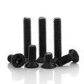1000pcs/Bag M1.2 M1.4 M1.6 M1.7 M2 M2.5 M3 M4 M5 Cross Recessed CSK Flat Plain Head 25mm Phillips Screws Black Oxide Metric