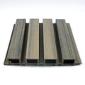Dark Grey WPC Fence Panels Waterproof and Fireproof Outdoor Garden Privacy Decorative Wood-Plastic Composite Fence