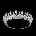 Echsio Gorgeous Sparkling Big Zincons Bride Hair Jewelry Accessories Crown Fashion Women Pageant Tiara Crowns Wholesale BC3397
