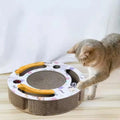 Round Corrugated Paper Sound Bell Cat Scratcher Board Cat Ball  Interactive Mental Physical Exercise for Indoor Cat Toys