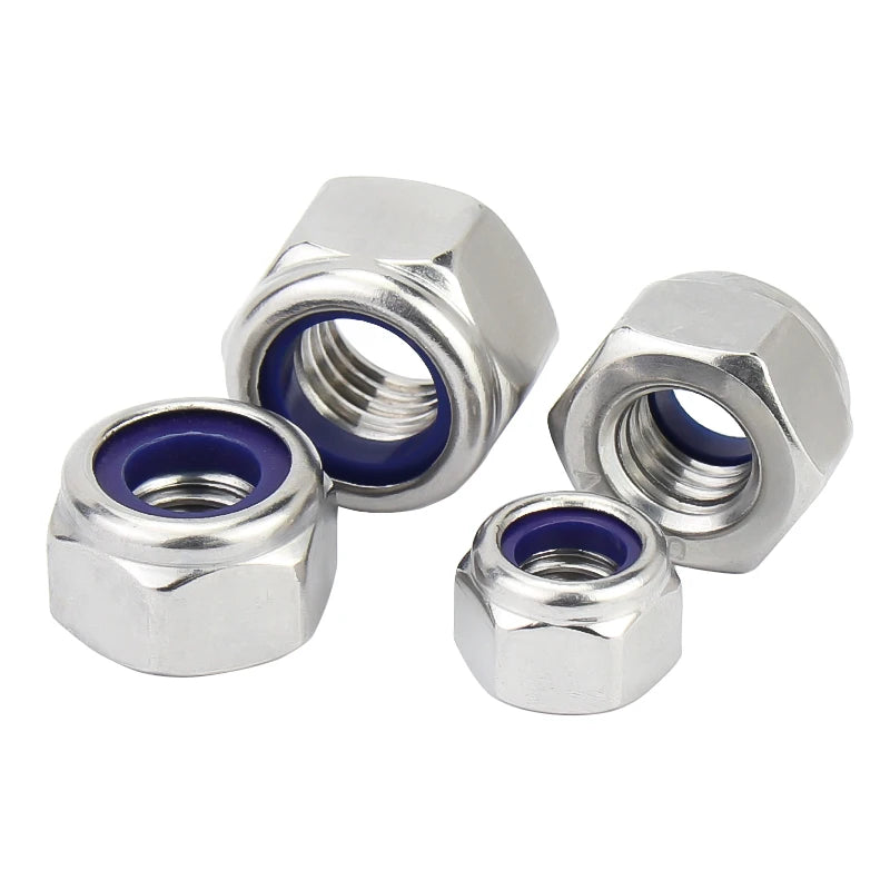 Din985 Din982 Stainless Steel Locking Nut 304 Nickel Plated & Polished with Nylon Nut