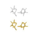 FUAMAY Fashion Aretes Stud Earrings  925 Sterling Silver Irregular Star Geometry  Shaped Earrings