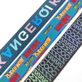 Custom Single Side Heat Transfer Printed Oeko-Tex Certified Jacquard Webbing Elastic Bands Colorful Sublimation Polyester