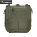 IDOGEAR 100%NYLON Zip-On Panel Detachable Loop Panel Dual Tactical Pouch for AVS JPC2.0 CPC VEST
