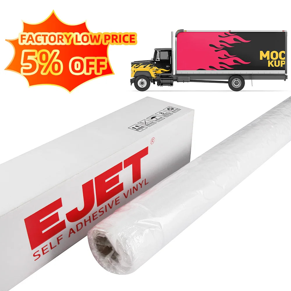 TOME 140g/120g EJET Wholesale Vinyl Sticker Material Glossy Matte Vinyl White Pvc Printing Self Adhesive Vinyl Roll