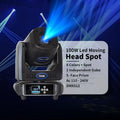 Moving Head Lights LED 100W Spot Effect 6 Rotating 7 Gobos 8 Colors Projector 5-Facet Prism DMX512 Control IP65 Disco Bar
