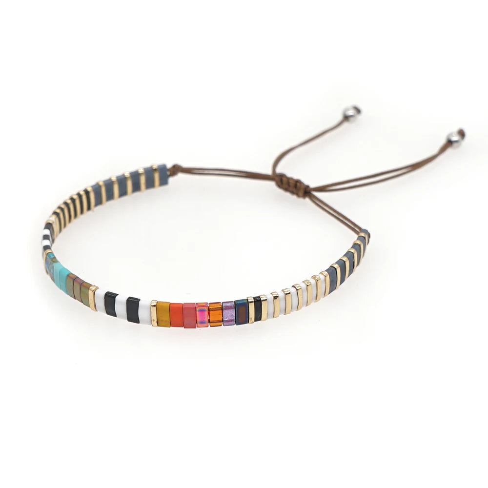 Go2Boho High Quality Bohemian Colorful Ethnic Beaded Bracelet Women Miyuki Tila Beads Handmade Fine Fashion Jewelry Bracelets