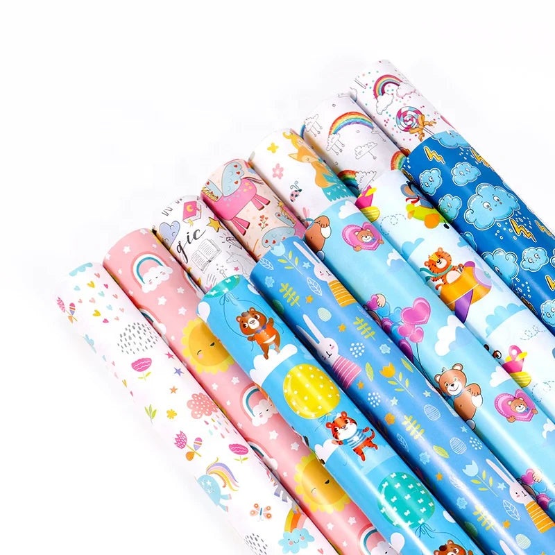 SY 80g Korean Style Christmas Wrapping Paper 50*70cm Gift Wrapping Paper Sheets Coated for Stickers & Crafts for Gift Packing