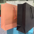Paper Shopping Bags Packaging with Ribbon Handbag Ivorypackaging Baggray Red Pink Socks Package Custom Brand Carrying Bag CMYK