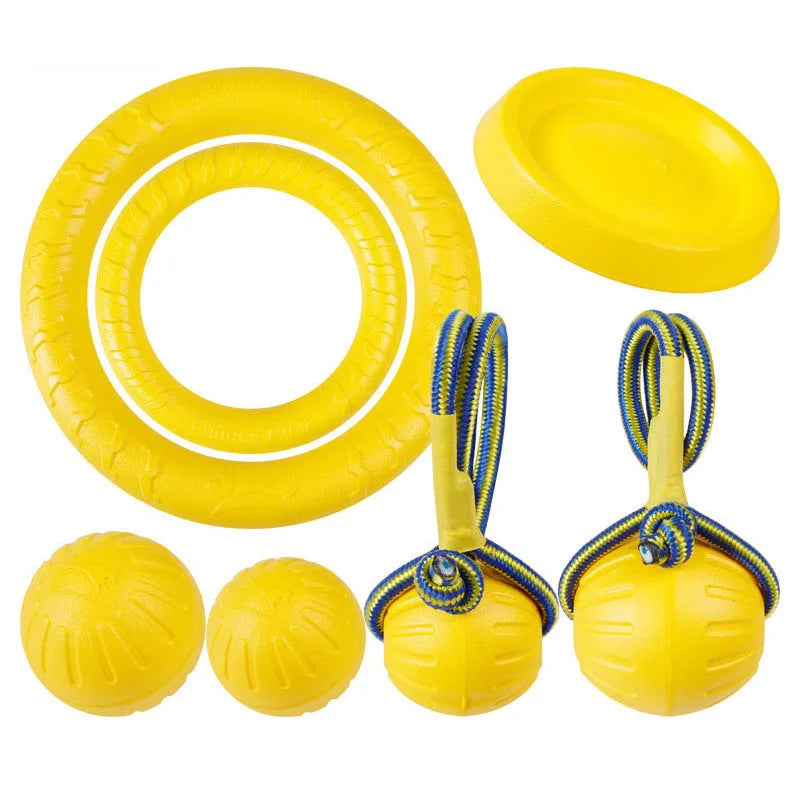 Durable Water Resistant Floating EVA Foam Dog Outdoor Training Ball Tug Flying Disc Toys Ring Dog Ball Toys EVA Foam Dog Ball