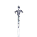 Witchy Goth Gothic Unique Skull Rose Sword Hair Stick Woman Flower Hair Pin