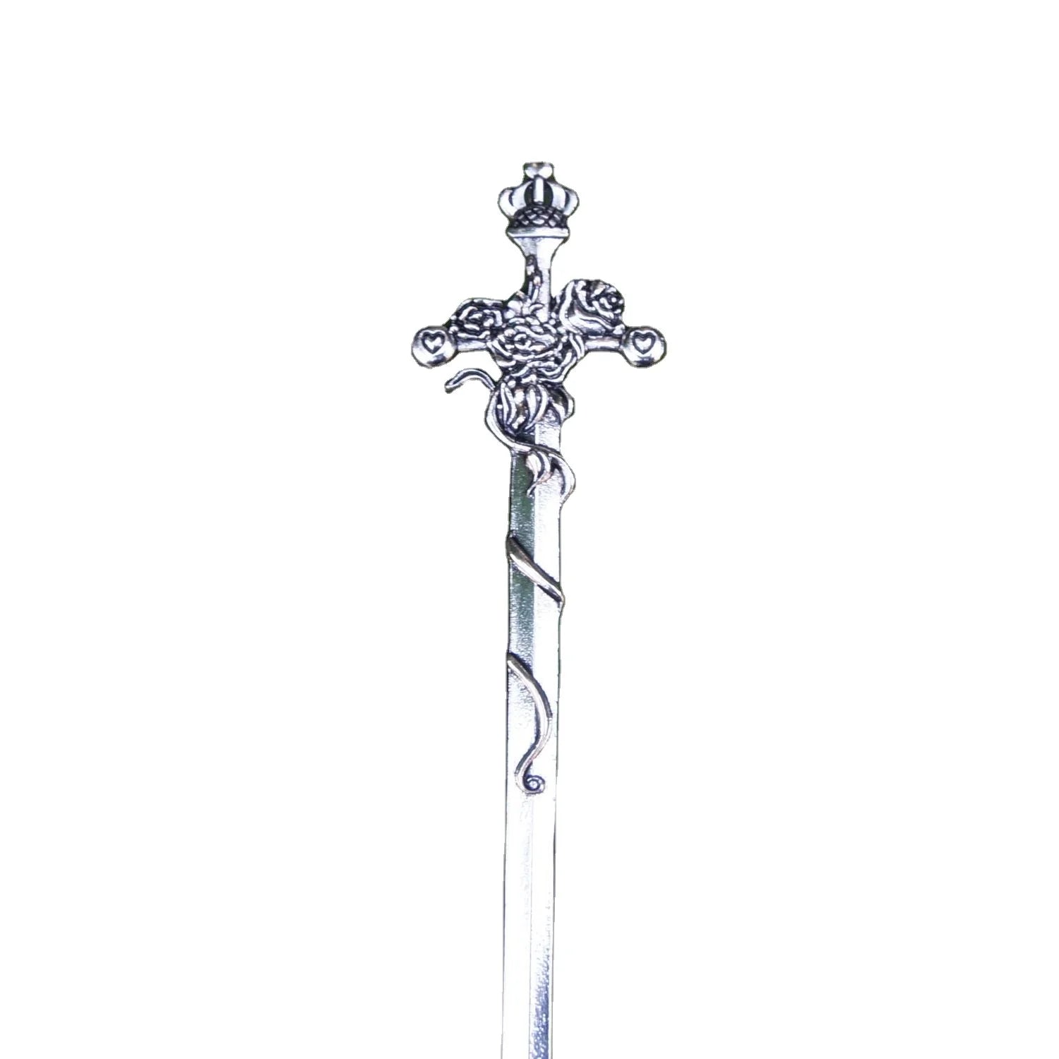 Witchy Goth Gothic Unique Skull Rose Sword Hair Stick Woman Flower Hair Pin