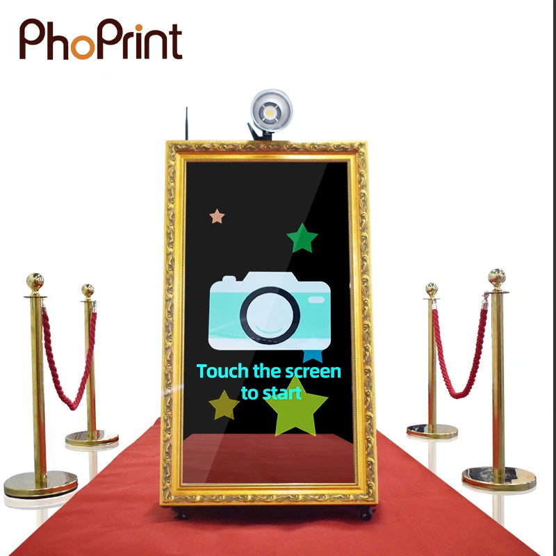 Portable Interactive Mirror Selfie Magic Mirror Photo Booth with Camera