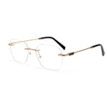 Optical Fashion Fancy Luxury Gold Plated Highest Quality Rimless Metal Glasses Frames Unisex for Men for Women