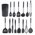 2025 Hot Silicone Cooking Utensils Set Stainless Steel Hand Grip Non-Stick Cookware Dishwasher/Microwave/Oven Safe for Home