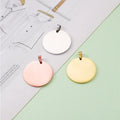 Customized Mirror Polished Various Size Stainless Steel Round Pendants Blank Engraving Charms for Jewelry Making
